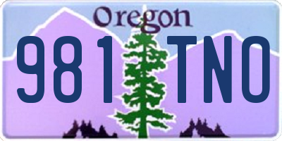 OR license plate 981TNO