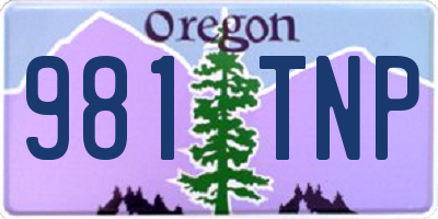 OR license plate 981TNP