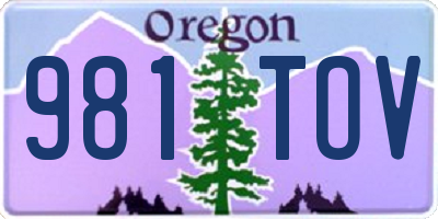 OR license plate 981TOV