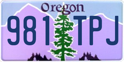 OR license plate 981TPJ