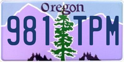 OR license plate 981TPM