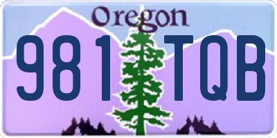 OR license plate 981TQB