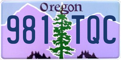 OR license plate 981TQC
