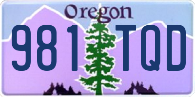 OR license plate 981TQD
