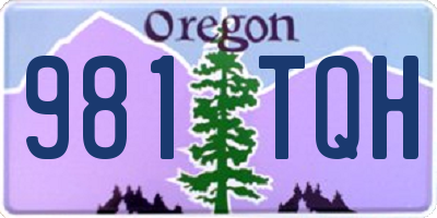OR license plate 981TQH