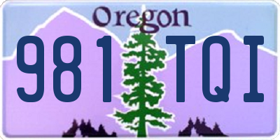 OR license plate 981TQI