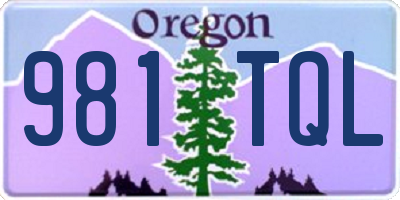 OR license plate 981TQL