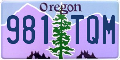 OR license plate 981TQM