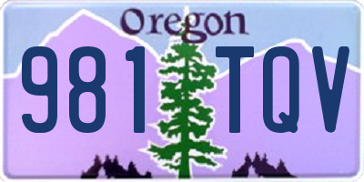 OR license plate 981TQV