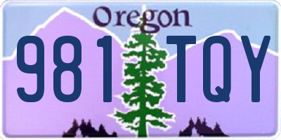 OR license plate 981TQY