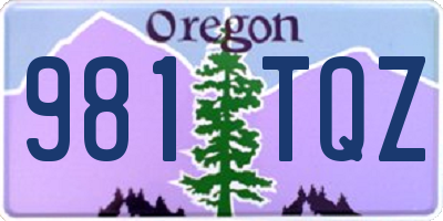 OR license plate 981TQZ