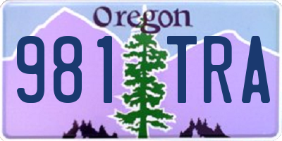 OR license plate 981TRA