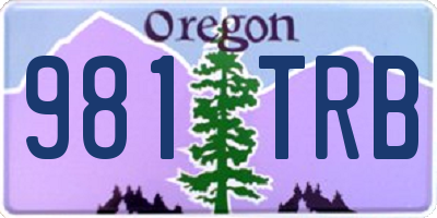 OR license plate 981TRB