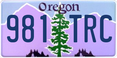 OR license plate 981TRC