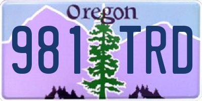 OR license plate 981TRD