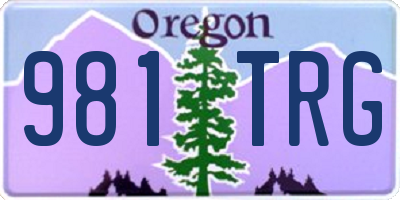 OR license plate 981TRG