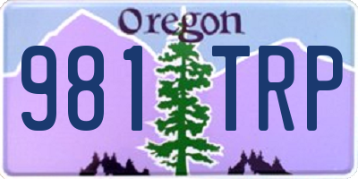 OR license plate 981TRP