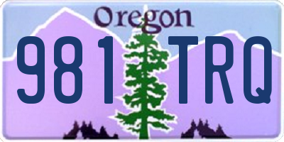 OR license plate 981TRQ