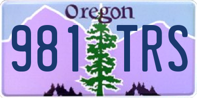 OR license plate 981TRS