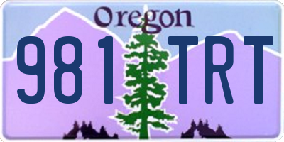OR license plate 981TRT