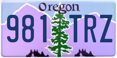 OR license plate 981TRZ