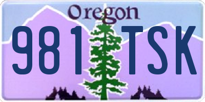 OR license plate 981TSK