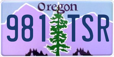 OR license plate 981TSR