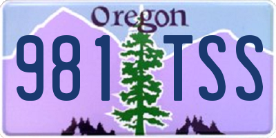 OR license plate 981TSS