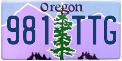 OR license plate 981TTG