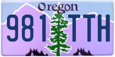 OR license plate 981TTH