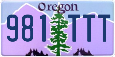 OR license plate 981TTT