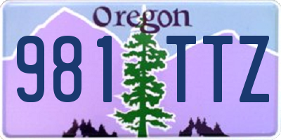 OR license plate 981TTZ