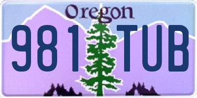 OR license plate 981TUB