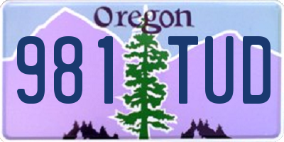 OR license plate 981TUD