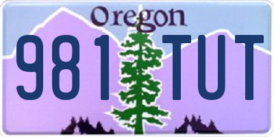OR license plate 981TUT