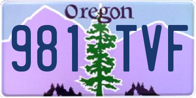 OR license plate 981TVF