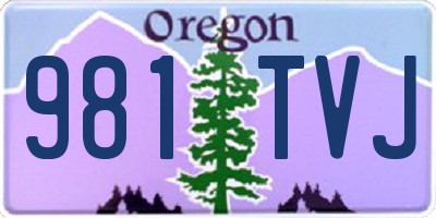 OR license plate 981TVJ