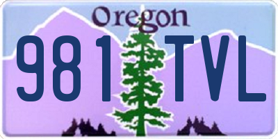 OR license plate 981TVL