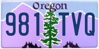 OR license plate 981TVQ
