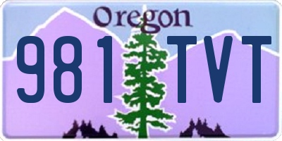 OR license plate 981TVT