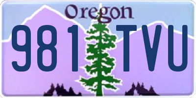 OR license plate 981TVU