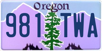 OR license plate 981TWA