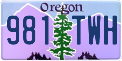 OR license plate 981TWH