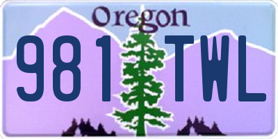 OR license plate 981TWL