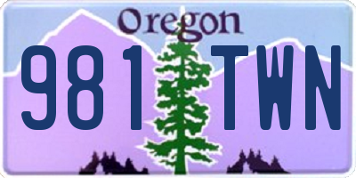 OR license plate 981TWN