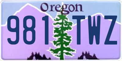 OR license plate 981TWZ