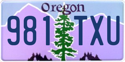 OR license plate 981TXU