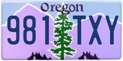OR license plate 981TXY