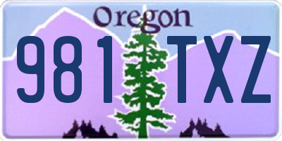 OR license plate 981TXZ