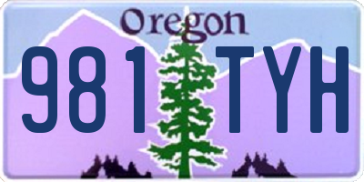 OR license plate 981TYH